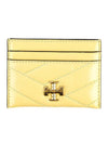 Kira Chevron Patent Card Wallet Vintage Lemon - TORY BURCH - BALAAN 1