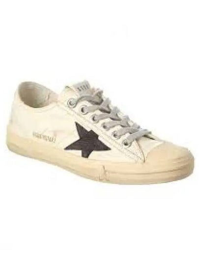 V-Star Leather Canvas Low-Top Sneakers White - GOLDEN GOOSE - BALAAN 2