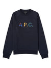 Shaun Tartan Check Logo Sweatshirt Navy - A.P.C. - BALAAN 2