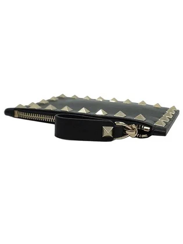 Rockstud Card Wallet Black - VALENTINO - BALAAN 3