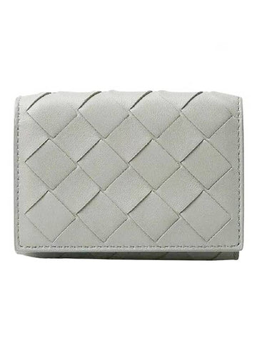 Intrecciato Continental Leather Half Wallet Grey - BOTTEGA VENETA - BALAAN 1