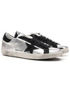 Black Tab Leather Superstar Low Top Sneakers Silver - GOLDEN GOOSE - BALAAN 4