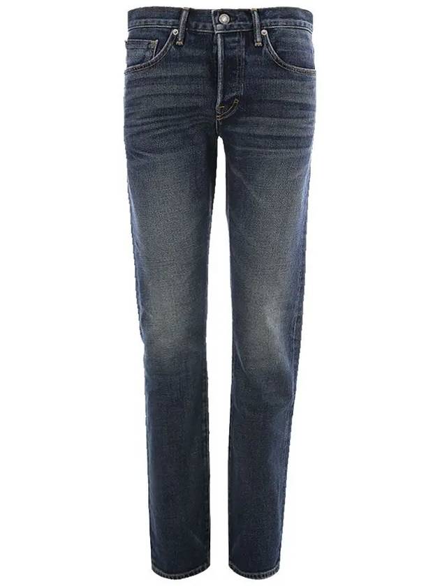 Men's Straight Jeans Dark Blue - TOM FORD - BALAAN.