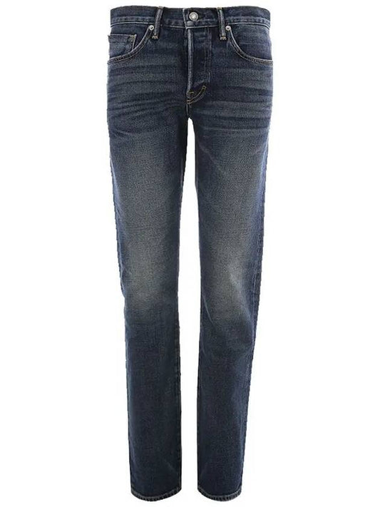 Washed Slim Jeans Dark Blue - TOM FORD - BALAAN 2