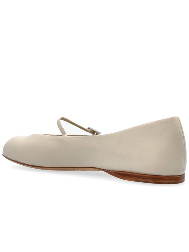 Max Mara Leather Ballet Flats, Women's, Beige - MAX MARA - BALAAN 5