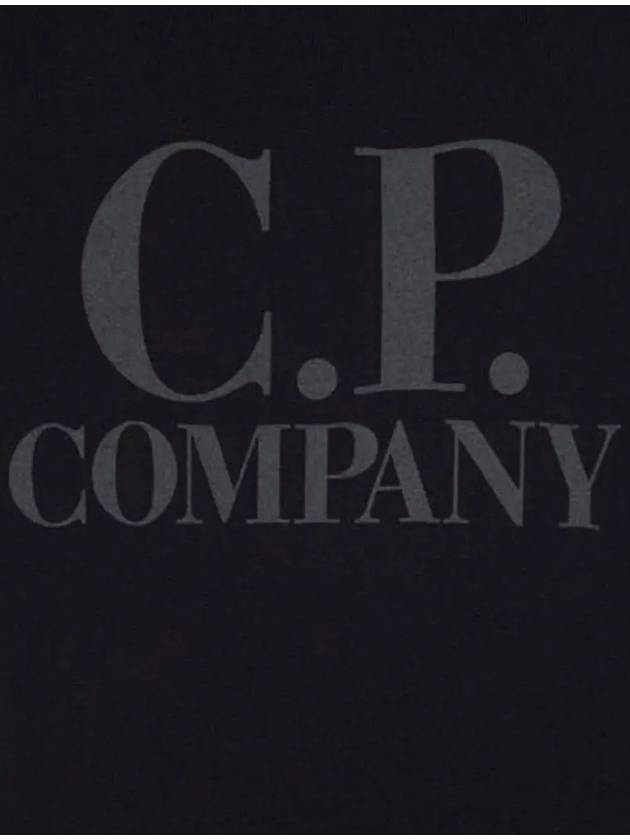 Logo Print Short Sleeve T-Shirt Black - CP COMPANY - BALAAN 5