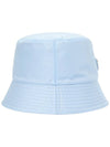 Re-Nylon Triangle Logo Bucket Hat Sky Blue - PRADA - BALAAN 5