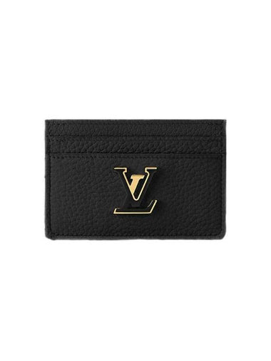 Capucines Card Wallet Black - LOUIS VUITTON - BALAAN 1