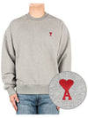 Small Heart Logo Sweatshirt Grey - AMI - BALAAN 2