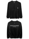 Embroidery Logo Crew Neck Sweatshirt Black - WOOYOUNGMI - BALAAN 5