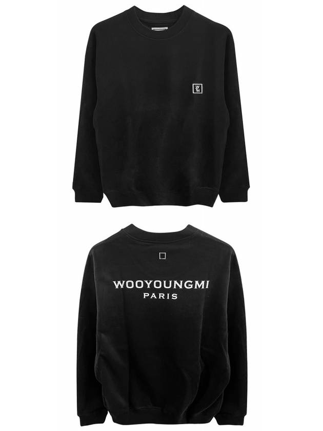 Embroidery Logo Crew Neck Sweatshirt Black - WOOYOUNGMI - BALAAN 5