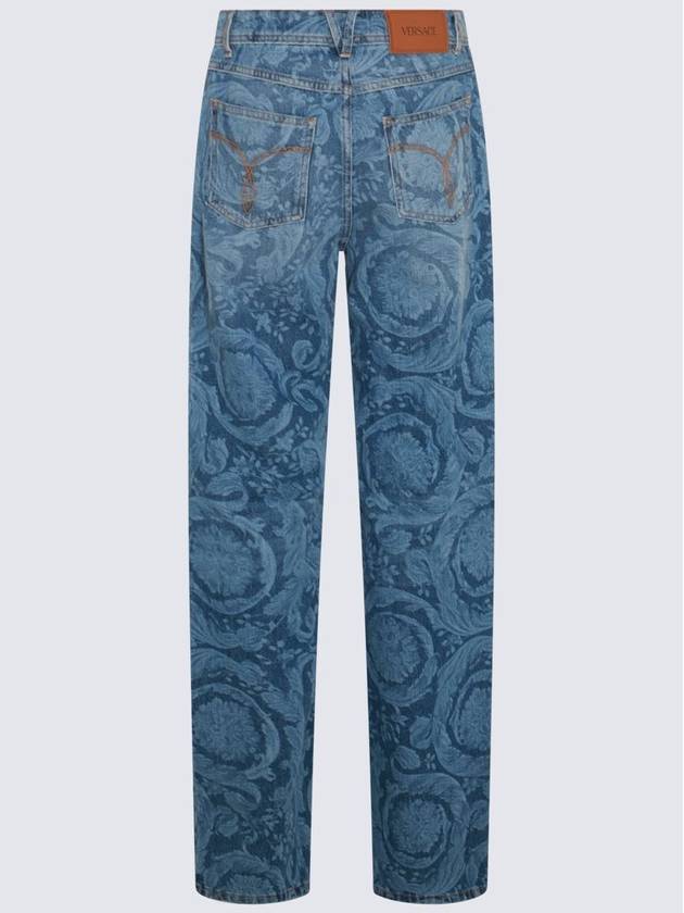 Denim Straight Pants 10115191A100291D030 BLUE - VERSACE - BALAAN 5