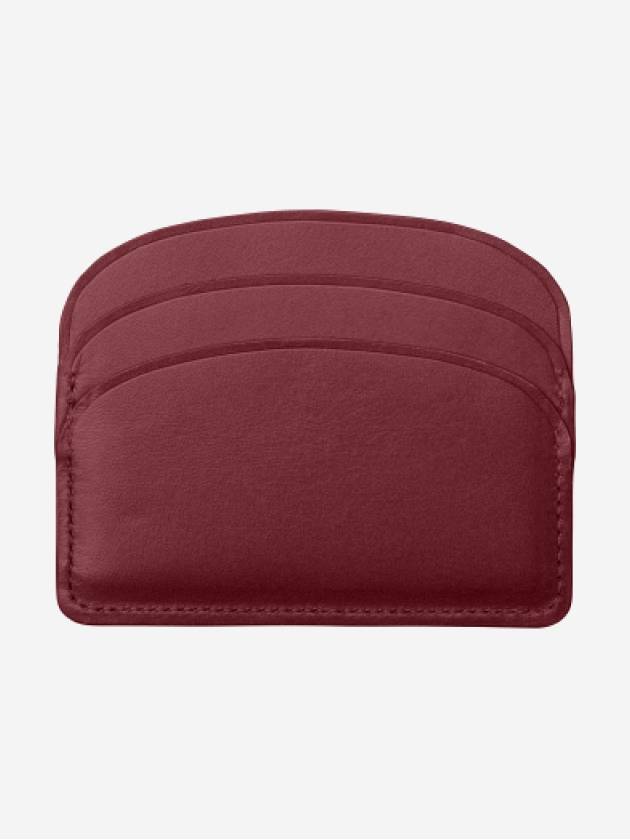 Demi Lune Card Wallet Burgundy - A.P.C. - BALAAN 3