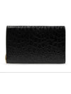 Uptown Crocodile Embossed Leather Chain Wallet Black - SAINT LAURENT - BALAAN 4