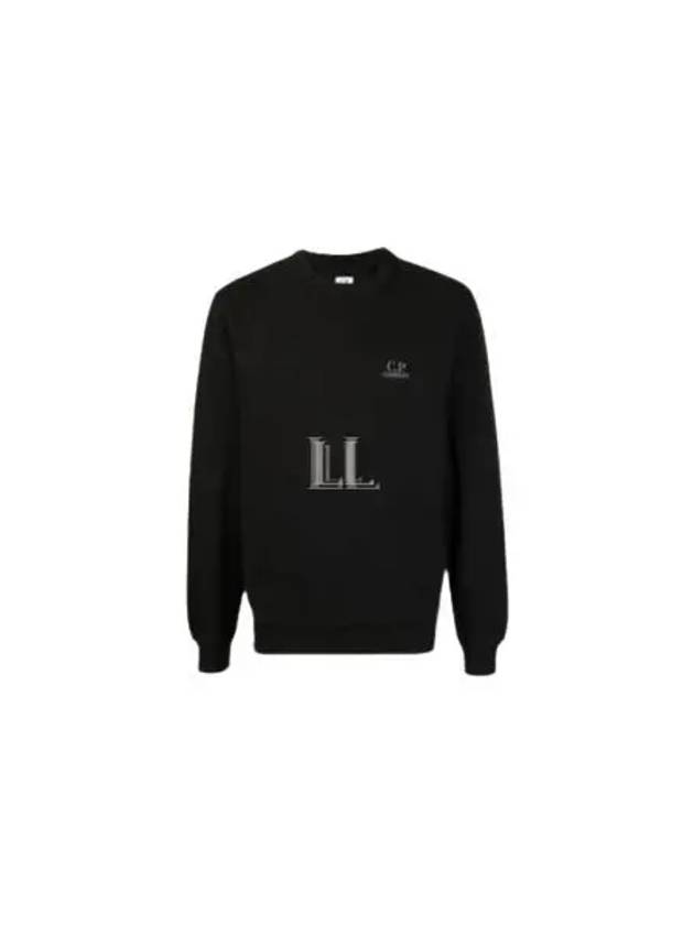 Brushed Emerized Diagonal Fleece Sweatshirt Black - CP COMPANY - BALAAN 2