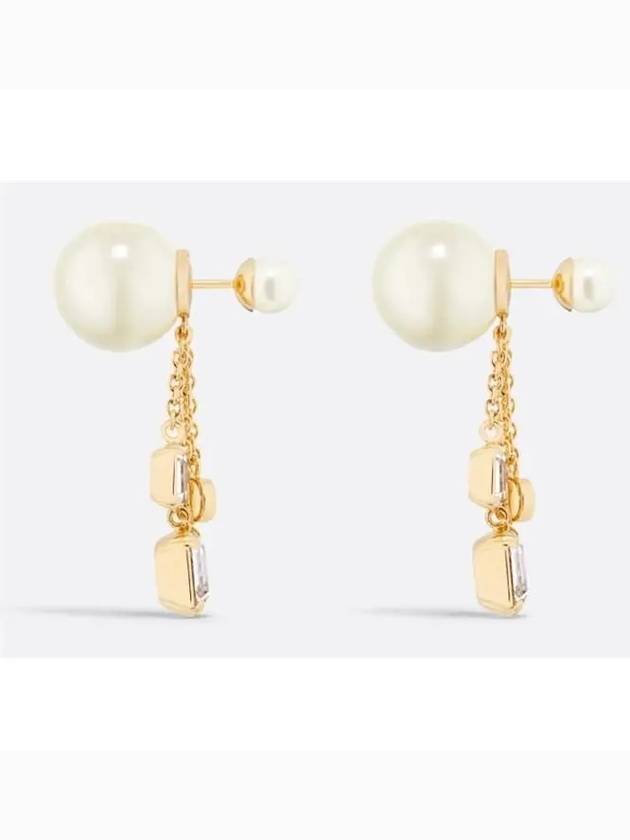 Tribales Resin Pearl Earrings Gold - DIOR - BALAAN 3