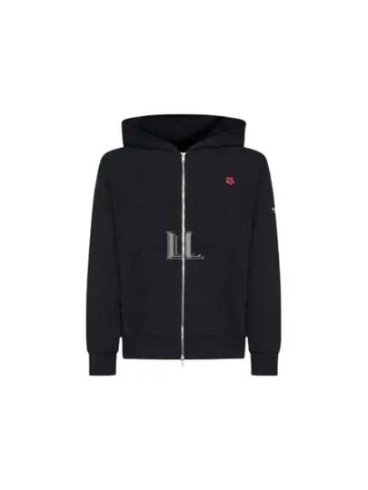 Boke Flower Embroidery Zip-Up Hoodie Black - KENZO - BALAAN 2