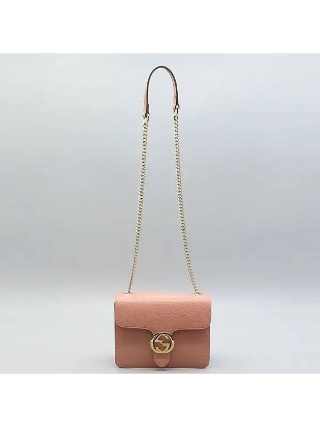 510304 GG logo indigo pink color interlocking chain shoulder and cross bag - GUCCI - BALAAN 3