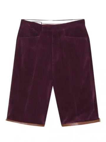 velvet buckle shorts - GUCCI - BALAAN 1