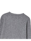 V neck cable knit pullover Melange gray - THE GREEN LAB - BALAAN 4