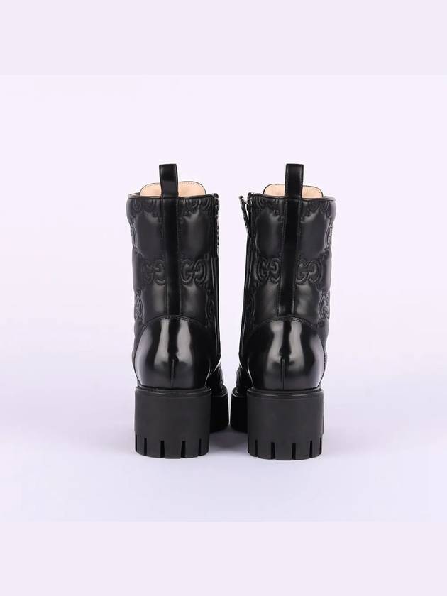 GG quilted lace-up walker boots black - GUCCI - BALAAN 6