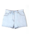 High Waist Denim Shorts Light Blue - MSGM - BALAAN 1