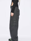 Eyelet cargo pants charcoal - GYEOL - BALAAN 2