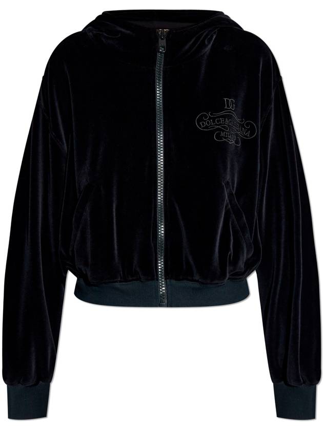 Dolce & Gabbana Sweatshirt With Logo, Women's, Black - DOLCE&GABBANA - BALAAN 1