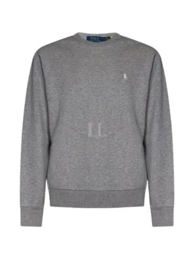 Embroidered Pony Logo Crew Neck Cotton Sweatshirt Grey - POLO RALPH LAUREN - BALAAN 2