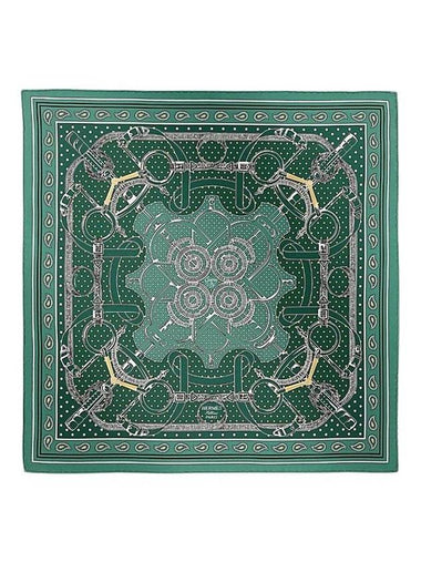 Eperon D'Or Bandana 55 Muffler Green - HERMES - BALAAN 1