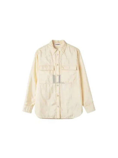 Women's Overshirt Long Sleeve Shirt Pastel Yellow - JIL SANDER - BALAAN 2