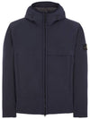 Men's Soft Shell Pure Insulation Technology Primaloft Hooded Jacket Navy - STONE ISLAND - BALAAN 2