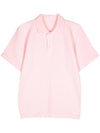 Homme Plissé MC May Knit Polo Shirt Pink - ISSEY MIYAKE - BALAAN 1