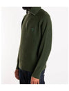 LM00807KT1093 Half zip up ribbed wool sweater khaki - MAISON KITSUNE - BALAAN 3