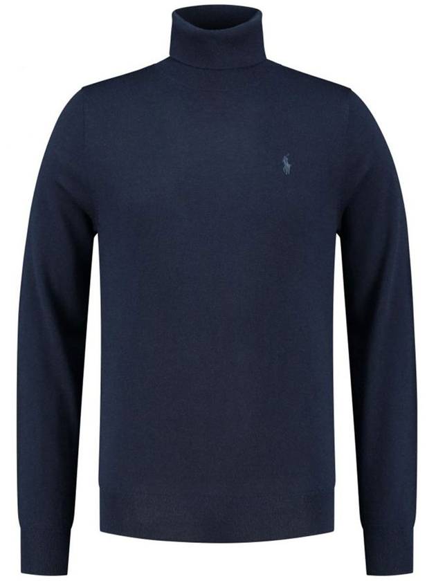 Pony Logo Knit Turtleneck Navy - POLO RALPH LAUREN - BALAAN 2