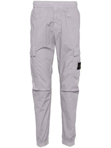 Stretch Cotton Tela Paracadute Cargo Straight Pants Dust - STONE ISLAND - BALAAN 1