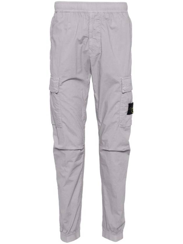 Stretch Cotton Tela Paracadute Cargo Straight Pants Dust - STONE ISLAND - BALAAN 1