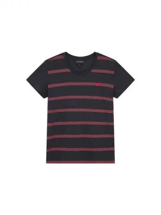 Women s Zigzag Striped T Shirt Black 270386 - EMPORIO ARMANI - BALAAN 1