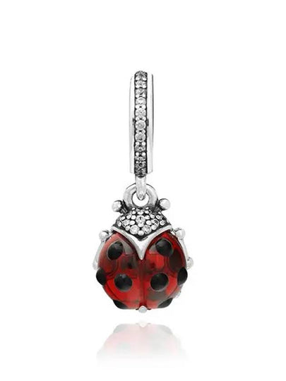 Ladybird Dangle Bracelet Charm Silver Red - PANDORA - BALAAN 2