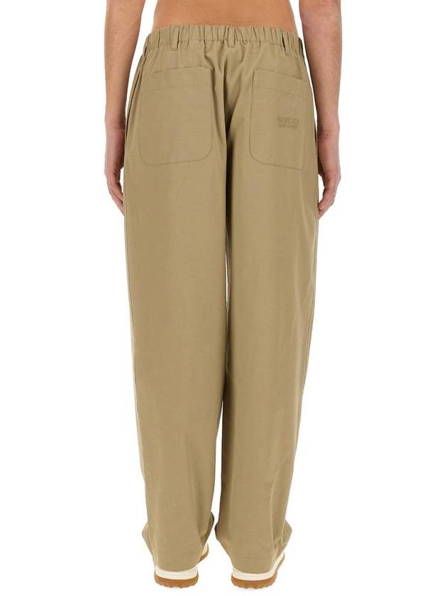 Poplin Heavy Cotton Slacks Beige - GUCCI - BALAAN 4