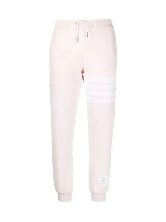 diagonal bar drawstring track pants pink - THOM BROWNE - BALAAN.