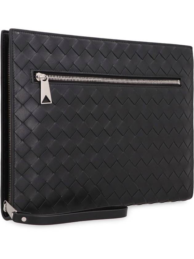 Medium Intrecciato Document Case Black - BOTTEGA VENETA - BALAAN 3