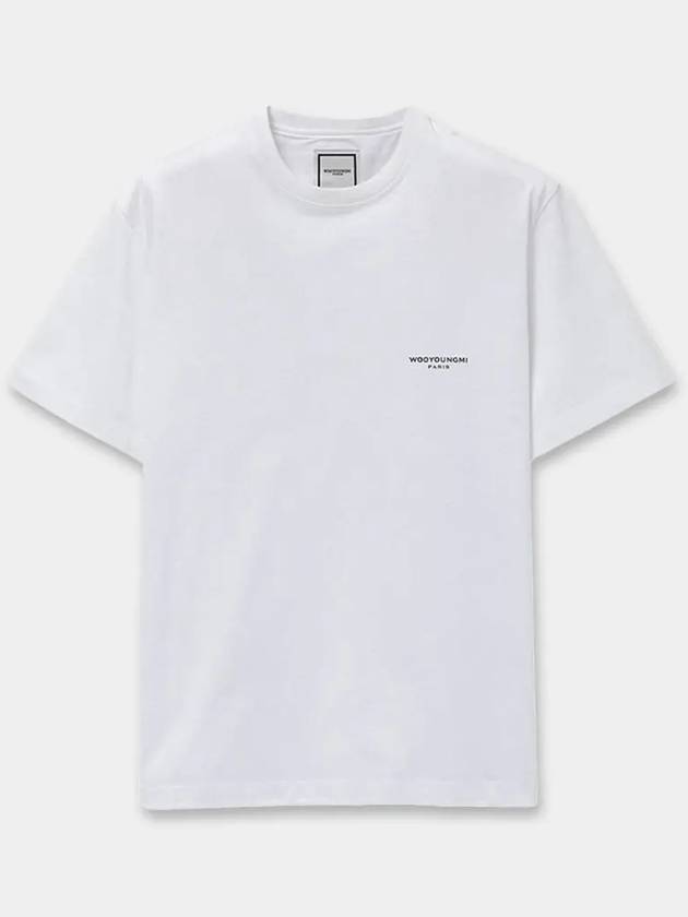 Cotton Square Label Short Sleeve T-Shirt White - WOOYOUNGMI - BALAAN 4