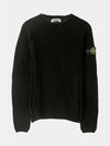 Wappen Patch Round Neck Knit Top Black - STONE ISLAND - BALAAN 2