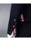 Floral Intarsia Cotton Cardigan Navy - THOM BROWNE - BALAAN 6