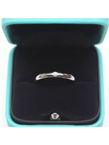 Elsa Peretti Diamond 1P Platinum Band Ring No 11 10784824 - TIFFANY & CO. - BALAAN 1