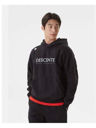 Graphic Hooded Sweatshirt Black SP323UHD71 - DESCENTE - BALAAN 1