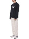 Profile Fox Stamp Clean Sweatshirt Black - MAISON KITSUNE - BALAAN 5