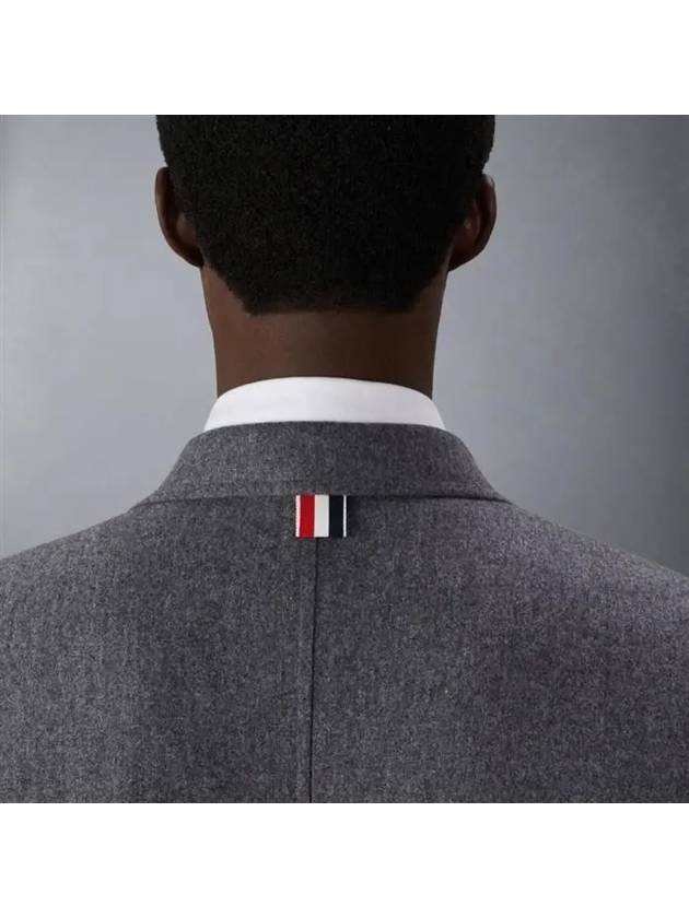 4 Bar Stripe Single Breasted Wool Jacket Grey - THOM BROWNE - BALAAN 5