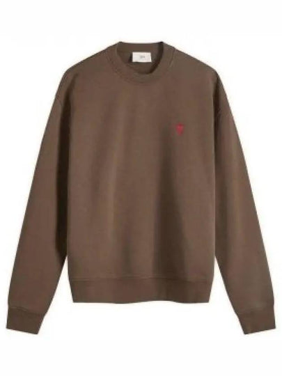 De Coeur Embossed Logo Crewneck Sweatshirt Brown - AMI - BALAAN 2